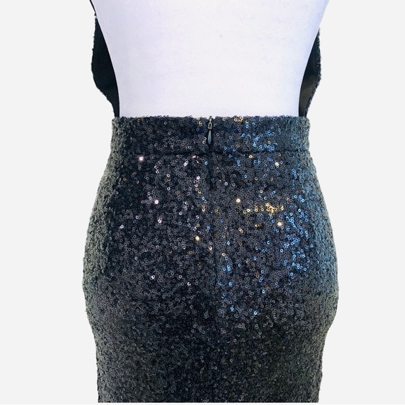 Rehab | Nearly Naked Backless Sequin Midi Dress Black Size S - Picture 11 of 16
